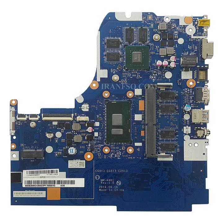 مادربرد لپ تاپ لنوو IP310-15IKB_IP510_I5-7200U_NM-A981_4GB-2GB گرافیک دار-سوکت بزرگ-CPU حرارت دیده